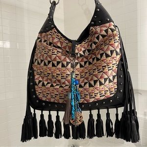 Beverly Feldman Chic Boho Bag w/ Fringe